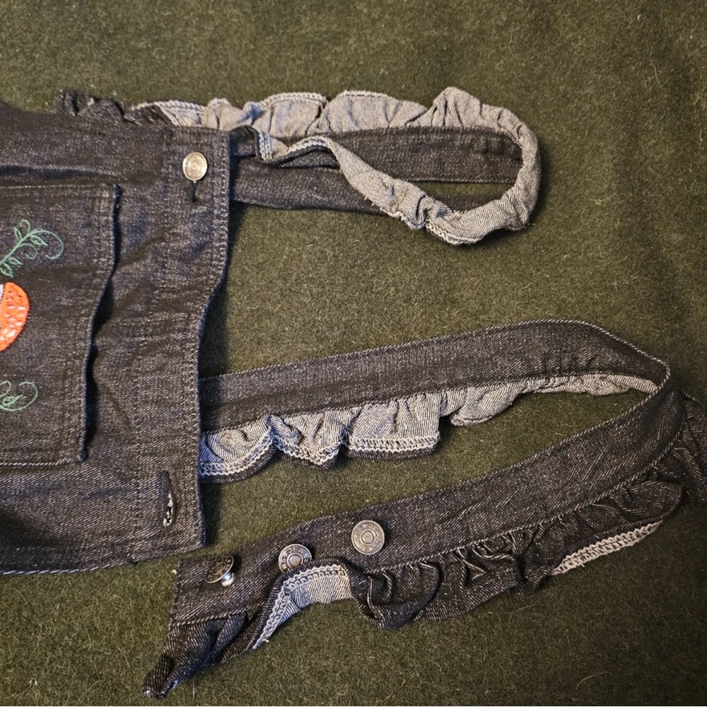 Mushroom Embroidered Overalls 8 - Picture 8 of 8